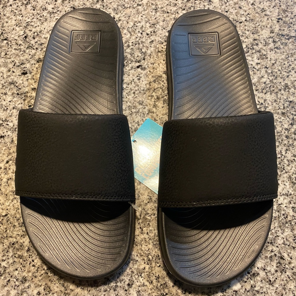 Women’s Reef Black One Slides NEW